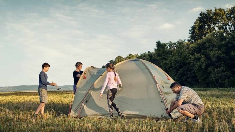 Best 4-Person Tents Australia 2026 1 Four-person family tent pitched at an Australian campground