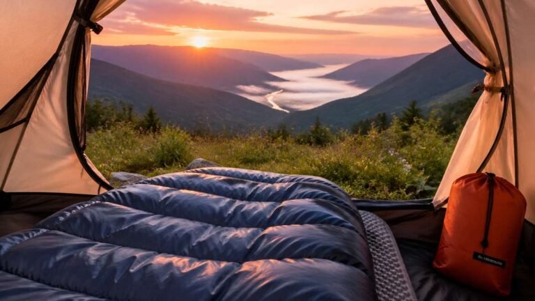Best Sleeping Bags Australia 2026 10 Sleeping bag laid out on a mat inside a camping tent